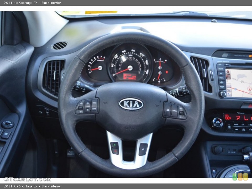 Black Interior Steering Wheel for the 2011 Kia Sportage EX #77759364