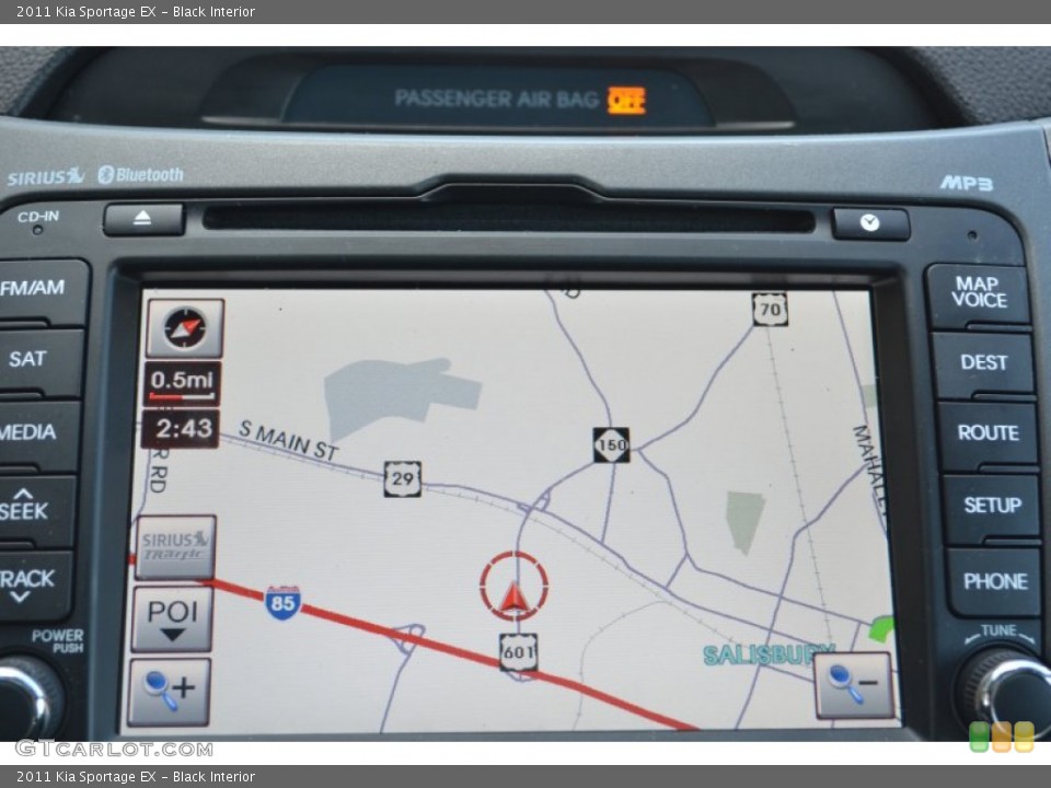 Black Interior Navigation for the 2011 Kia Sportage EX #77759475