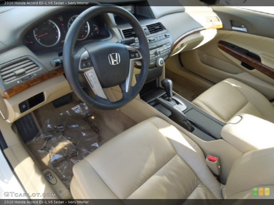 Ivory Interior Prime Interior for the 2010 Honda Accord EX-L V6 Sedan #77759556
