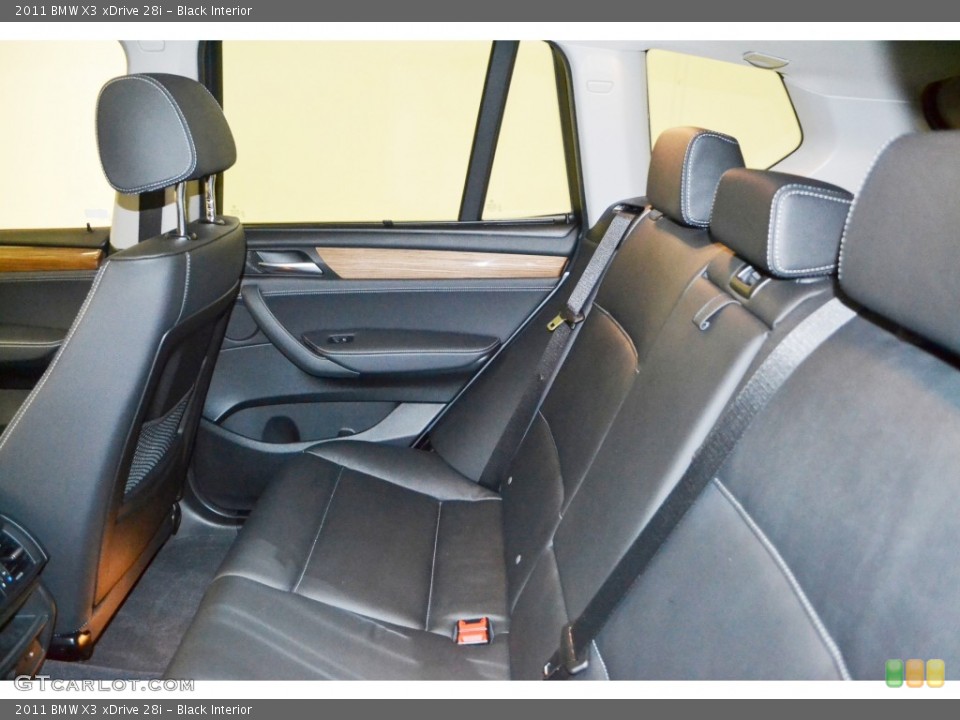 Black Interior Rear Seat for the 2011 BMW X3 xDrive 28i #77760063
