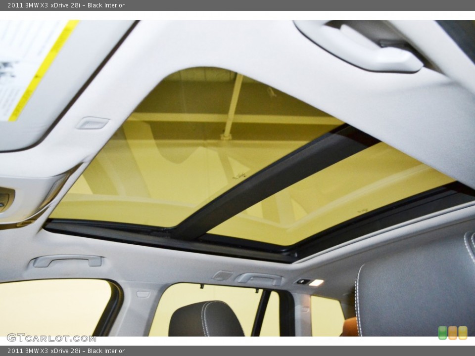 Black Interior Sunroof for the 2011 BMW X3 xDrive 28i #77760156