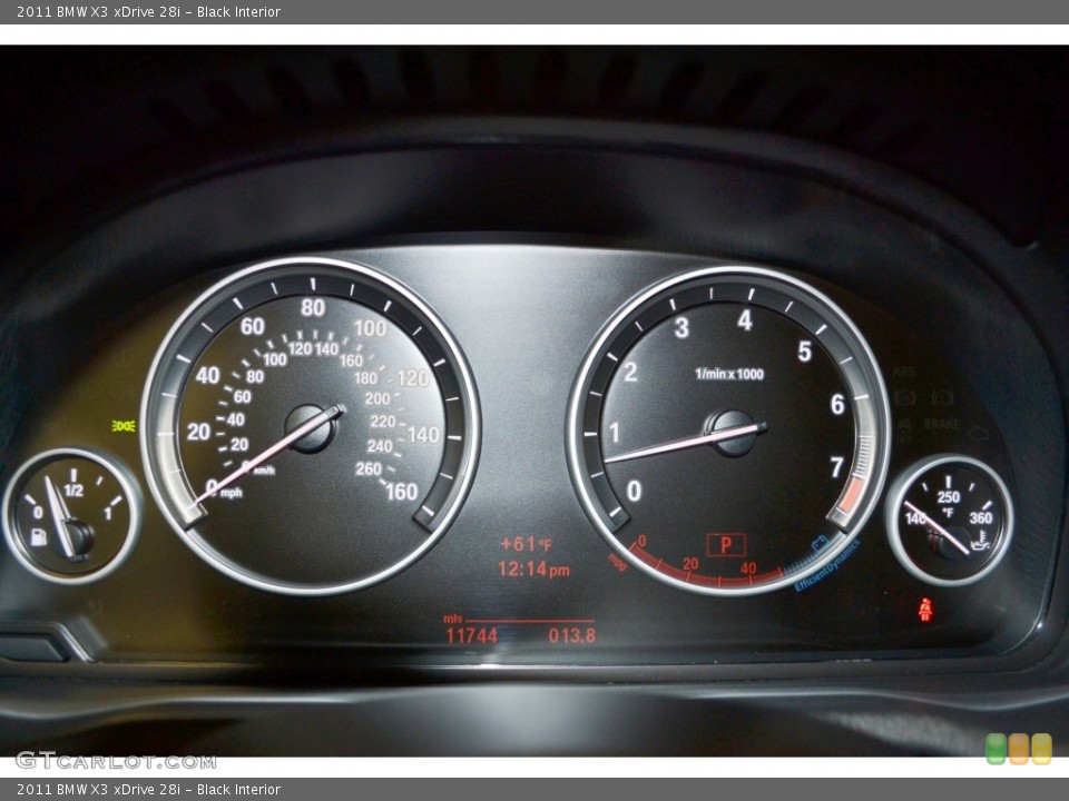 Black Interior Gauges for the 2011 BMW X3 xDrive 28i #77760189