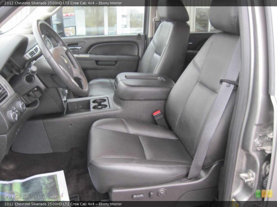 Ebony Interior Front Seat for the 2012 Chevrolet Silverado 2500HD LTZ Crew Cab 4x4 #77762509