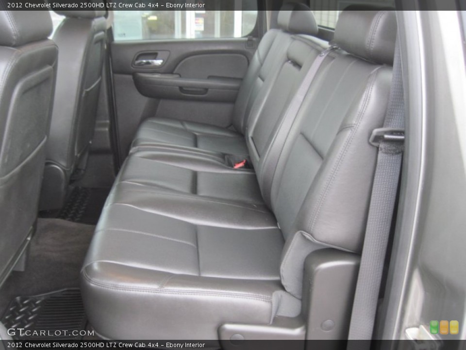 Ebony Interior Rear Seat for the 2012 Chevrolet Silverado 2500HD LTZ Crew Cab 4x4 #77762526