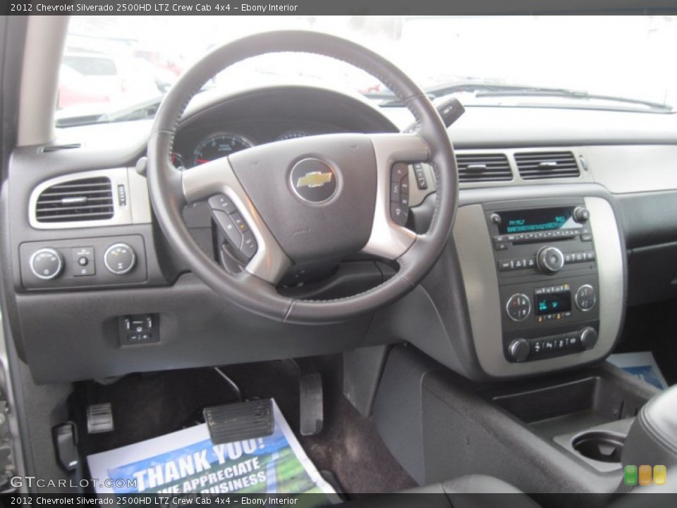 Ebony Interior Dashboard for the 2012 Chevrolet Silverado 2500HD LTZ Crew Cab 4x4 #77762549