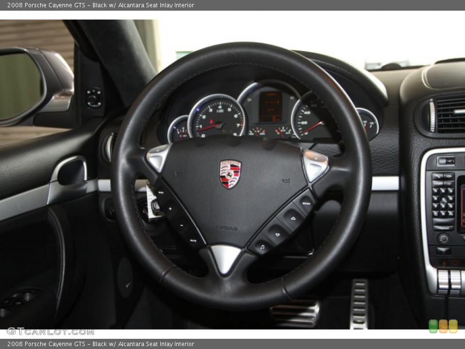 Black w/ Alcantara Seat Inlay Interior Steering Wheel for the 2008 Porsche Cayenne GTS #77763548