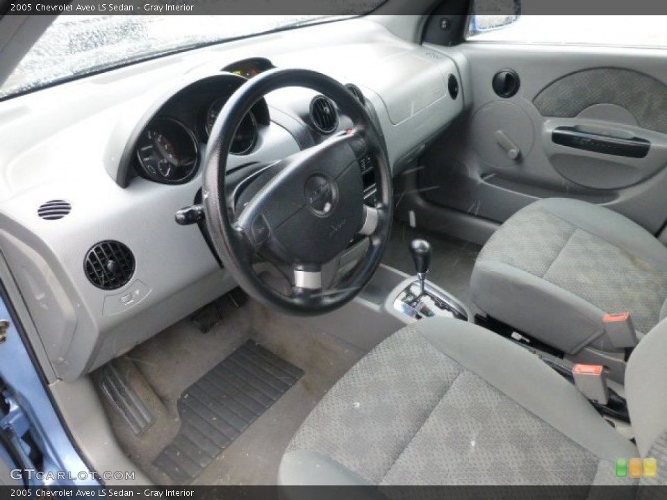 Gray Interior Prime Interior for the 2005 Chevrolet Aveo LS Sedan #77764296