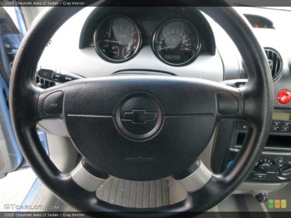 Gray Interior Steering Wheel for the 2005 Chevrolet Aveo LS Sedan #77764331