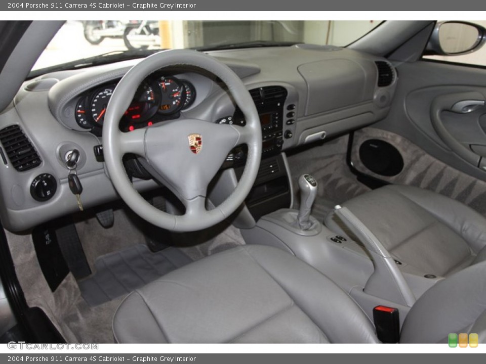 Graphite Grey Interior Prime Interior for the 2004 Porsche 911 Carrera 4S Cabriolet #77764621