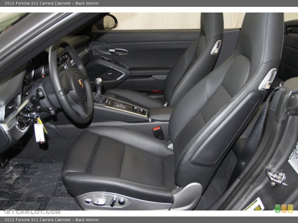 Black Interior Front Seat for the 2013 Porsche 911 Carrera Cabriolet #77765639