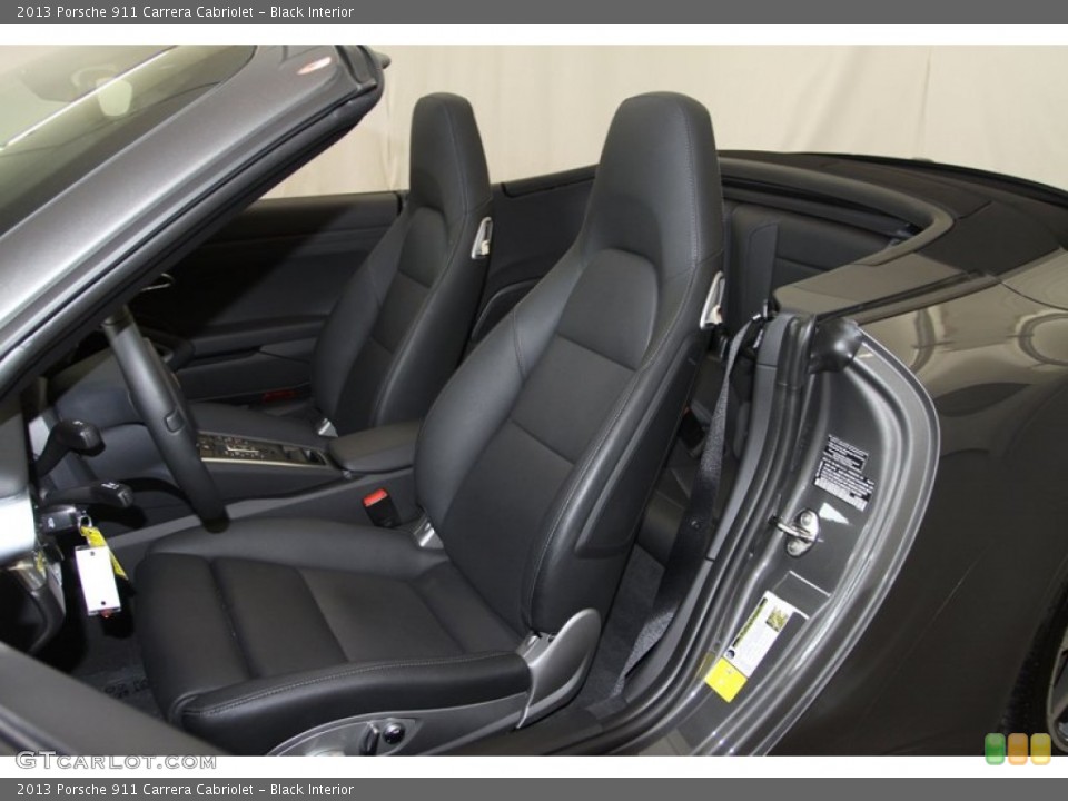 Black Interior Front Seat for the 2013 Porsche 911 Carrera Cabriolet #77765656