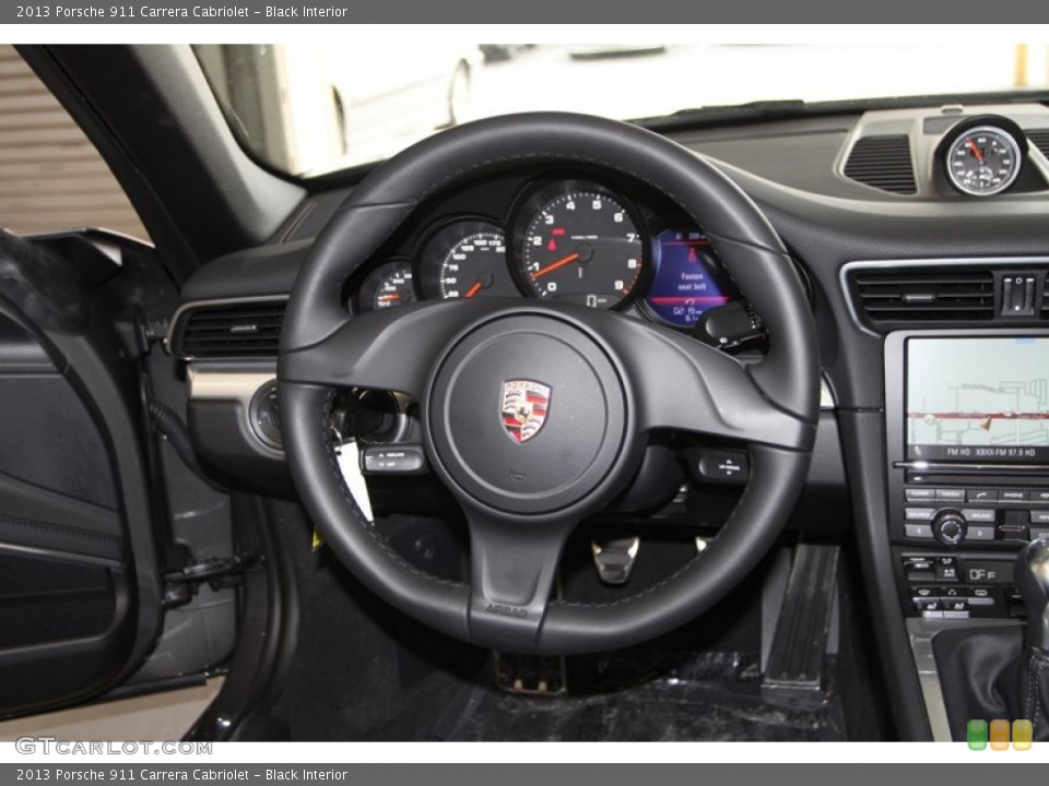 Black Interior Steering Wheel for the 2013 Porsche 911 Carrera Cabriolet #77765756