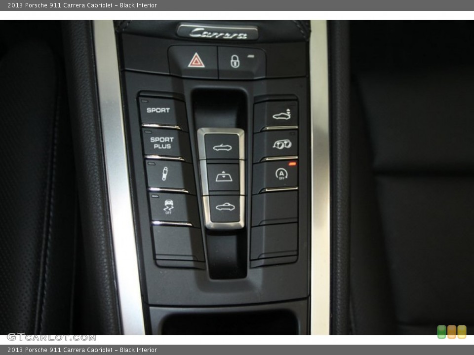 Black Interior Controls for the 2013 Porsche 911 Carrera Cabriolet #77765905