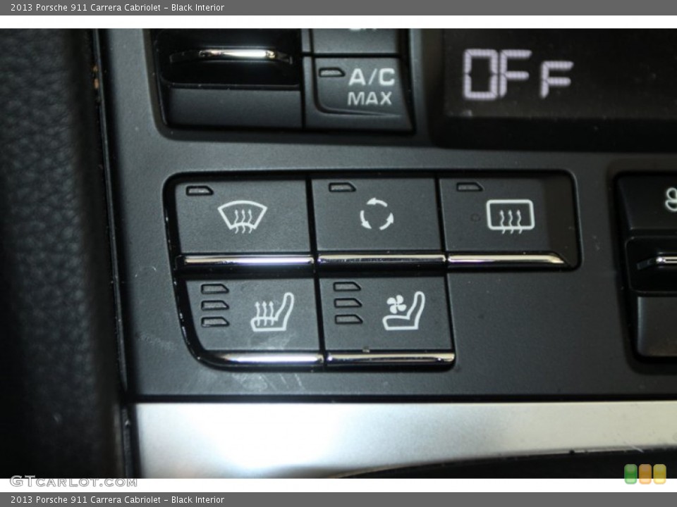 Black Interior Controls for the 2013 Porsche 911 Carrera Cabriolet #77765947