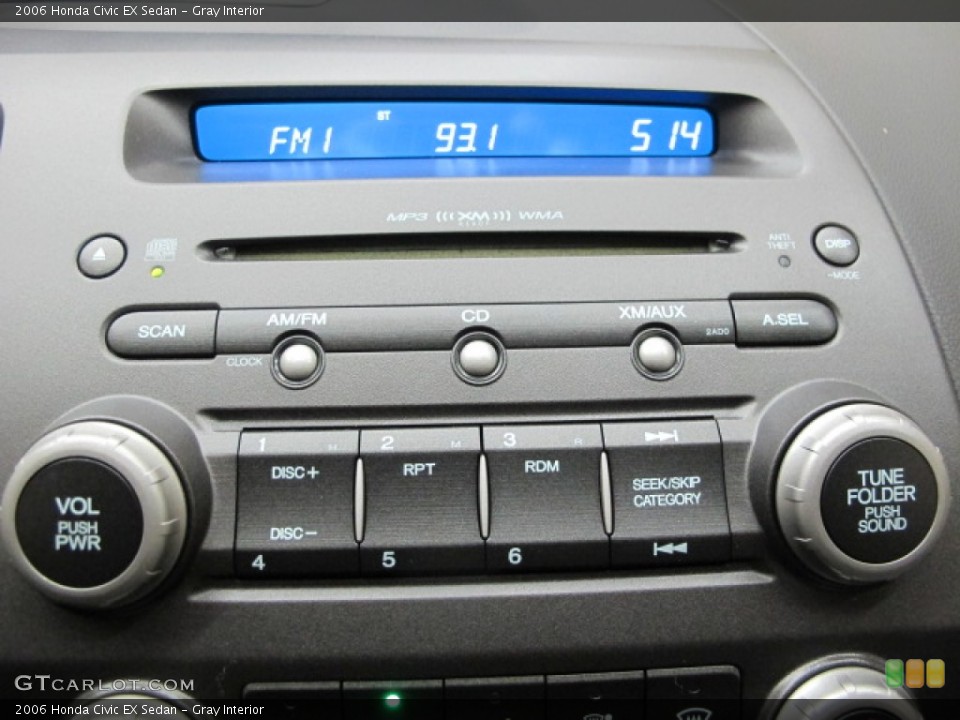 Gray Interior Controls for the 2006 Honda Civic EX Sedan #77766850