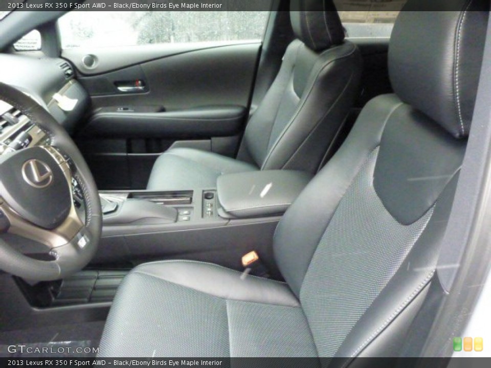 Black/Ebony Birds Eye Maple Interior Photo for the 2013 Lexus RX 350 F Sport AWD #77767878