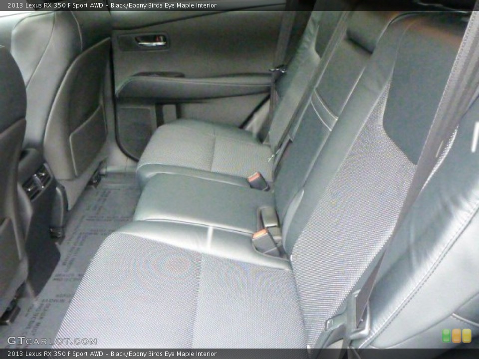 Black/Ebony Birds Eye Maple Interior Rear Seat for the 2013 Lexus RX 350 F Sport AWD #77767893