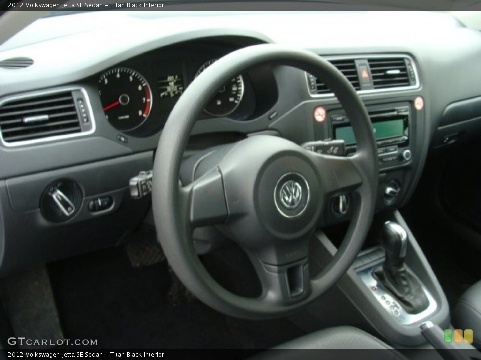 Titan Black Interior Steering Wheel for the 2012 Volkswagen Jetta SE Sedan #77767973
