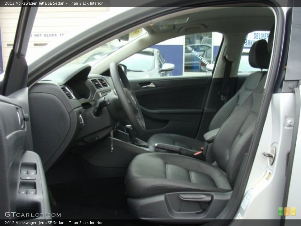Titan Black Interior Front Seat for the 2012 Volkswagen Jetta SE Sedan #77767987