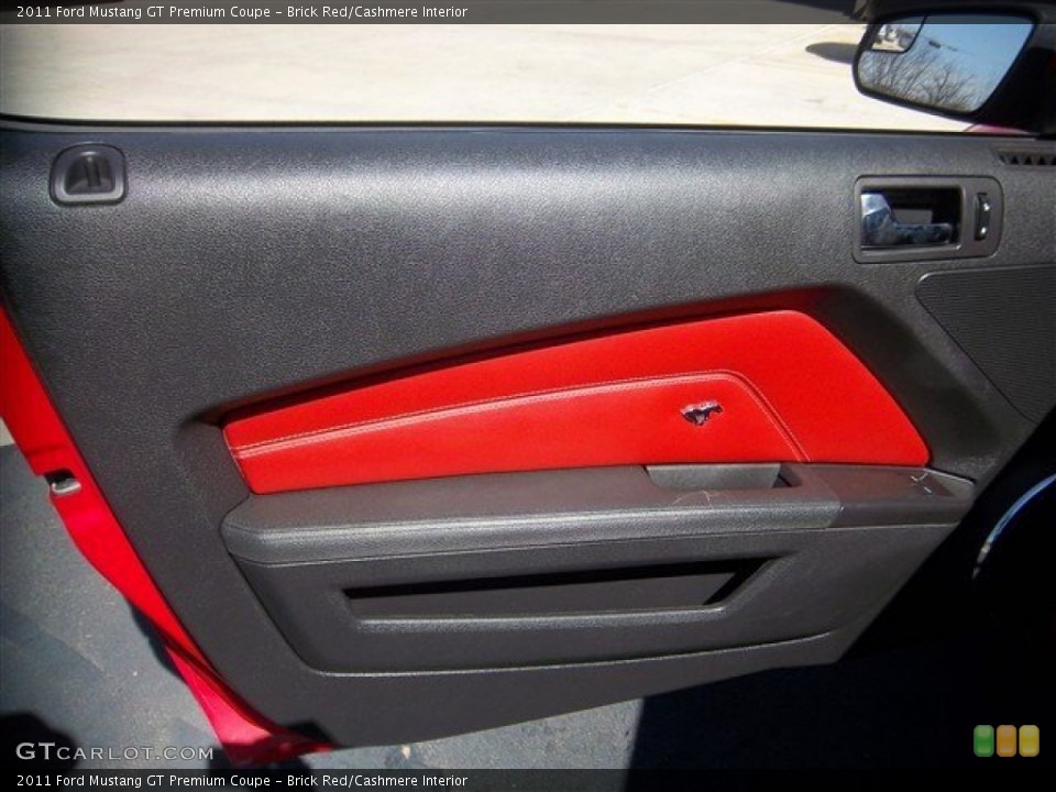 Brick Red/Cashmere Interior Door Panel for the 2011 Ford Mustang GT Premium Coupe #77768528