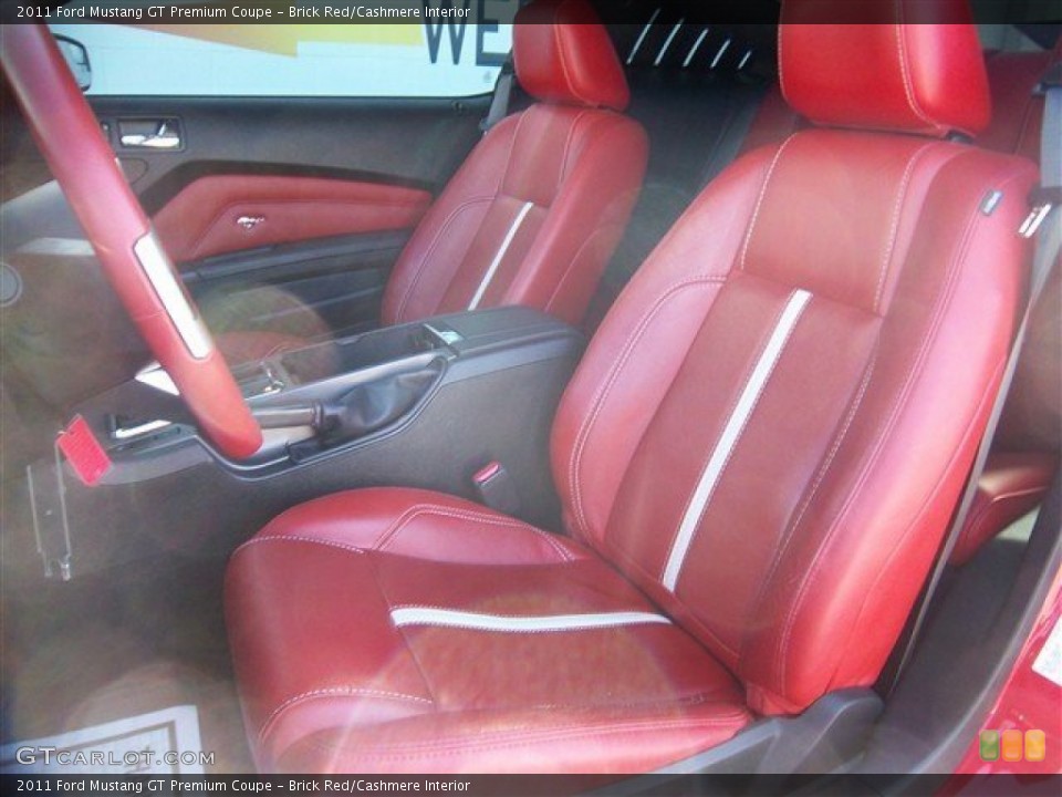Brick Red/Cashmere Interior Front Seat for the 2011 Ford Mustang GT Premium Coupe #77768564