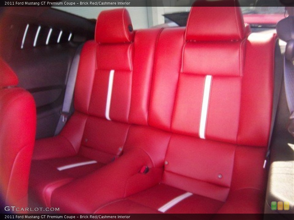 Brick Red/Cashmere Interior Rear Seat for the 2011 Ford Mustang GT Premium Coupe #77768606