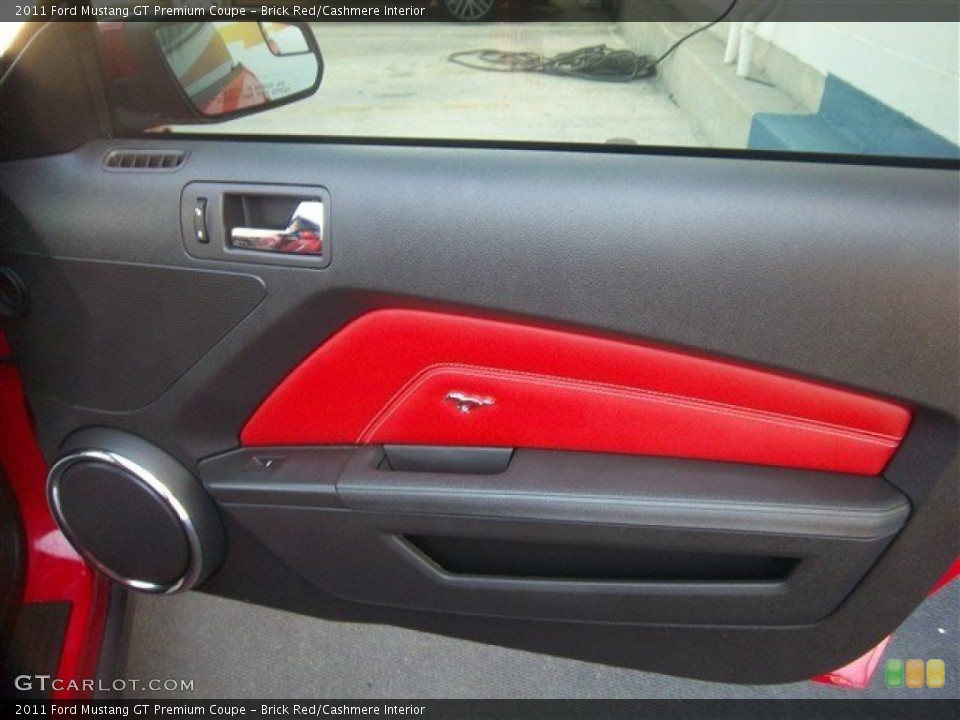 Brick Red/Cashmere Interior Door Panel for the 2011 Ford Mustang GT Premium Coupe #77768624