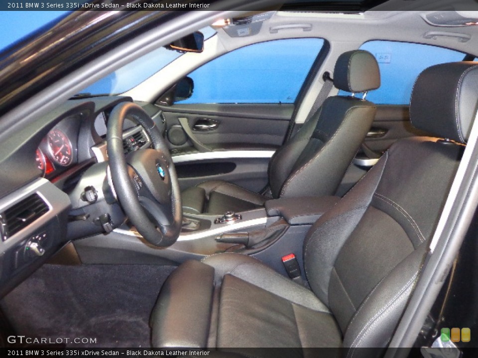 Black Dakota Leather Interior Front Seat for the 2011 BMW 3 Series 335i xDrive Sedan #77769380