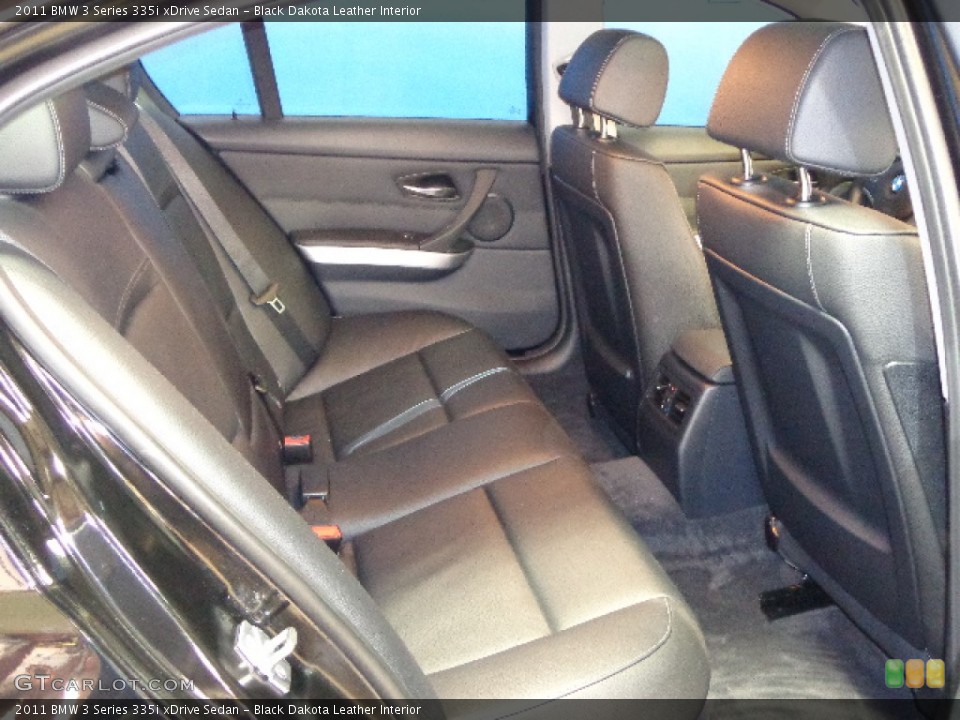 Black Dakota Leather Interior Rear Seat for the 2011 BMW 3 Series 335i xDrive Sedan #77769510