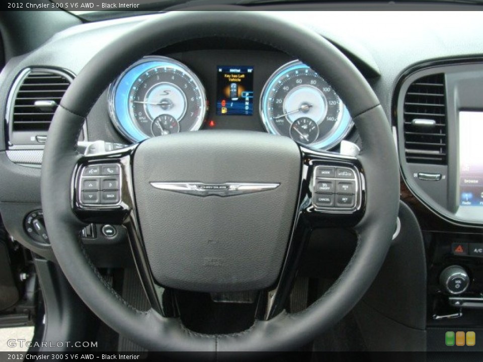 Black Interior Steering Wheel for the 2012 Chrysler 300 S V6 AWD #77770493