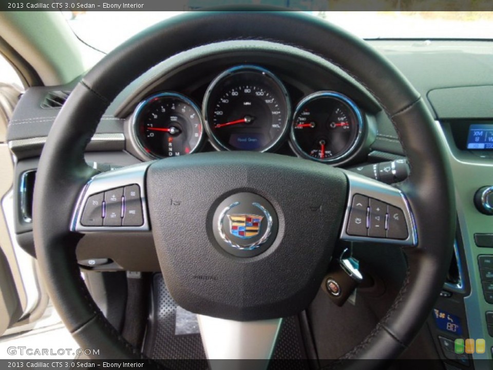 Ebony Interior Steering Wheel for the 2013 Cadillac CTS 3.0 Sedan #77771100