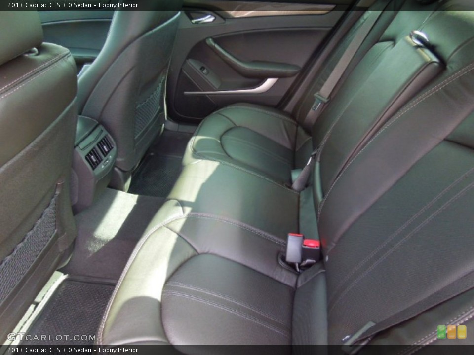 Ebony Interior Rear Seat for the 2013 Cadillac CTS 3.0 Sedan #77771147