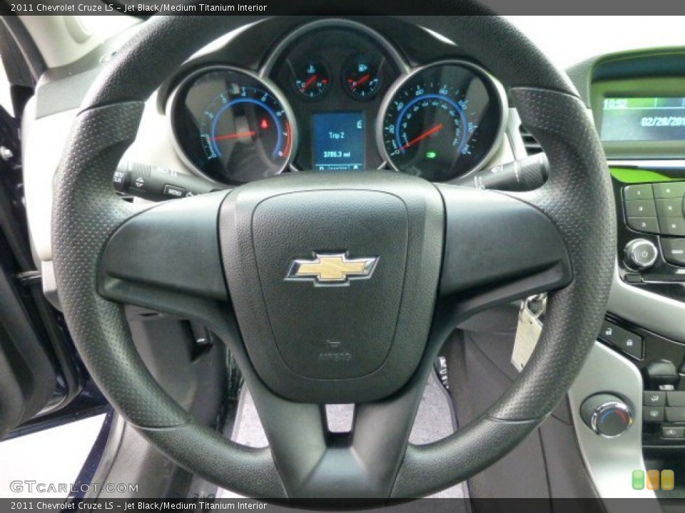 Jet Black/Medium Titanium Interior Steering Wheel for the 2011 Chevrolet Cruze LS #77771800
