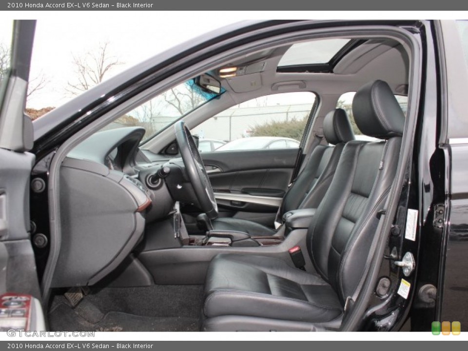 Black Interior Front Seat for the 2010 Honda Accord EX-L V6 Sedan #77772158
