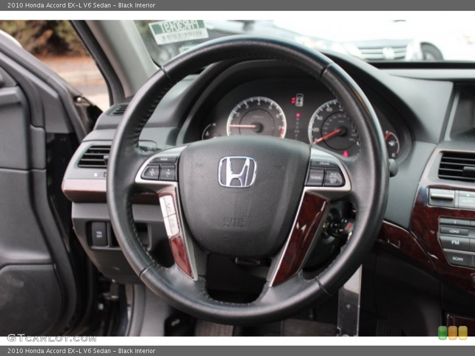 Black Interior Steering Wheel for the 2010 Honda Accord EX-L V6 Sedan #77772213