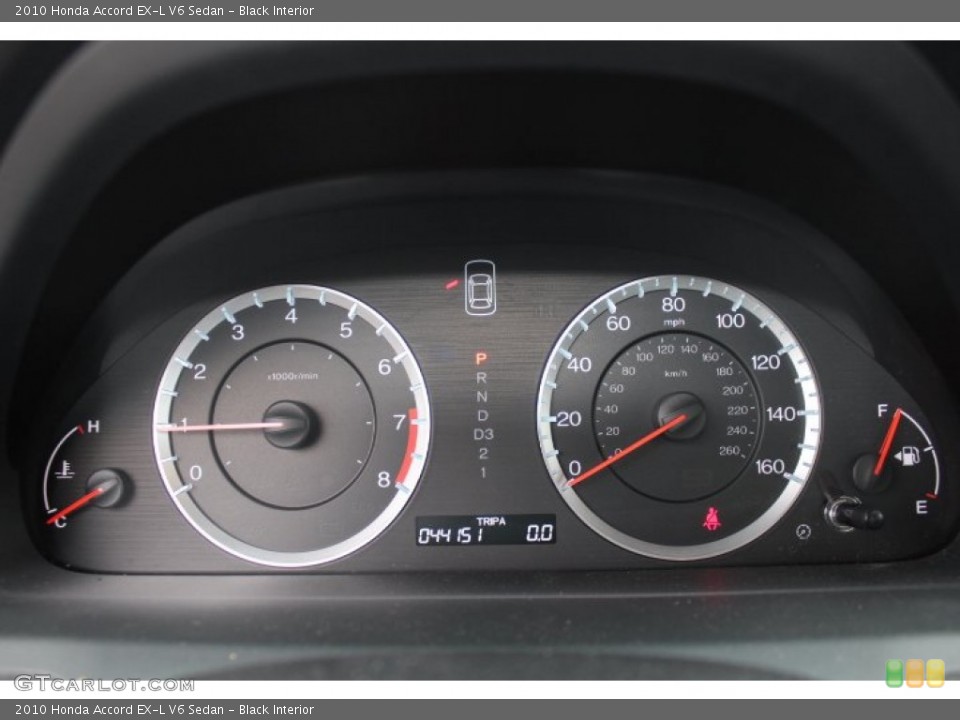 Black Interior Gauges for the 2010 Honda Accord EX-L V6 Sedan #77772264
