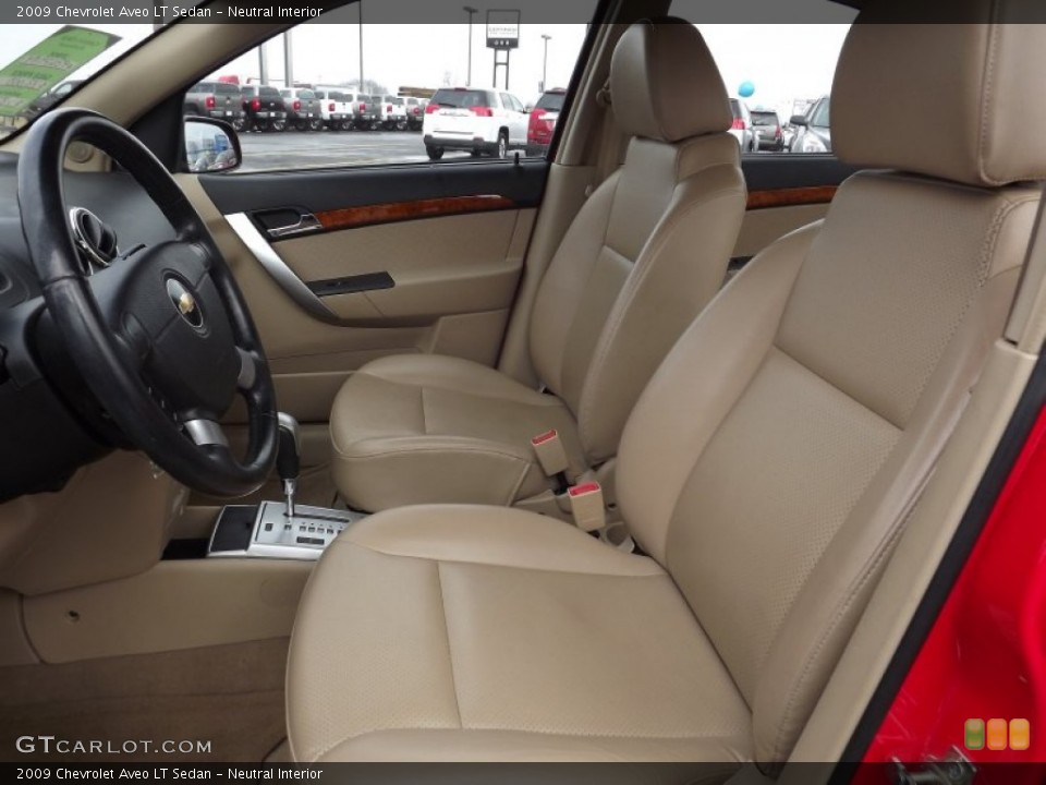 Neutral Interior Front Seat for the 2009 Chevrolet Aveo LT Sedan #77772318