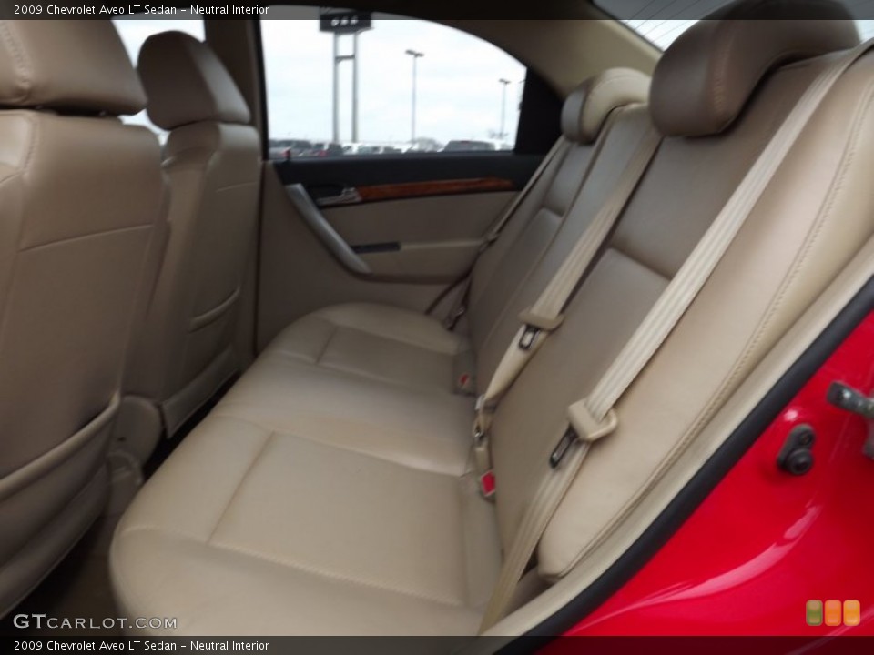 Neutral Interior Rear Seat for the 2009 Chevrolet Aveo LT Sedan #77772404
