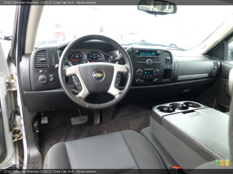 Ebony Interior Prime Interior for the 2010 Chevrolet Silverado 1500 LT Crew Cab 4x4 #77772490