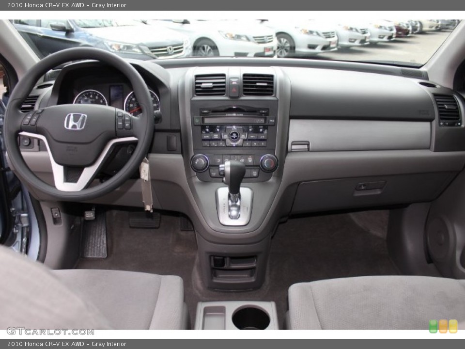 Gray Interior Dashboard for the 2010 Honda CR-V EX AWD #77772658