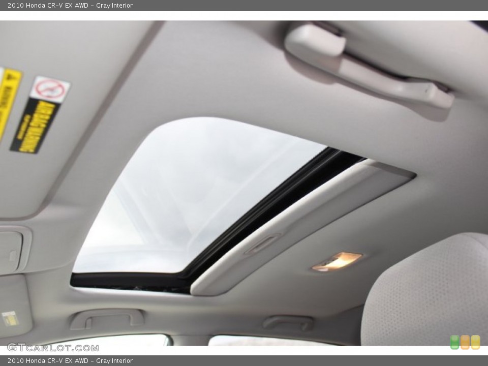 Gray Interior Sunroof for the 2010 Honda CR-V EX AWD #77772743