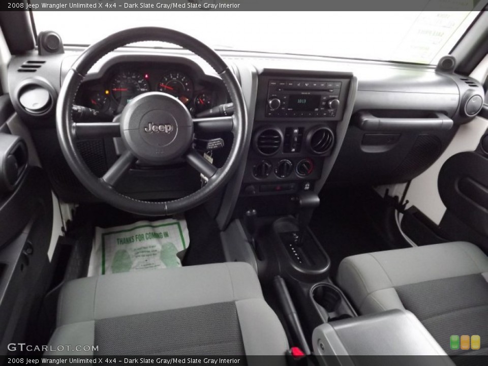 Dark Slate Gray/Med Slate Gray Interior Dashboard for the 2008 Jeep Wrangler Unlimited X 4x4 #77772763