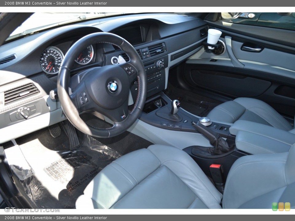 Silver Novillo Leather 2008 BMW M3 Interiors