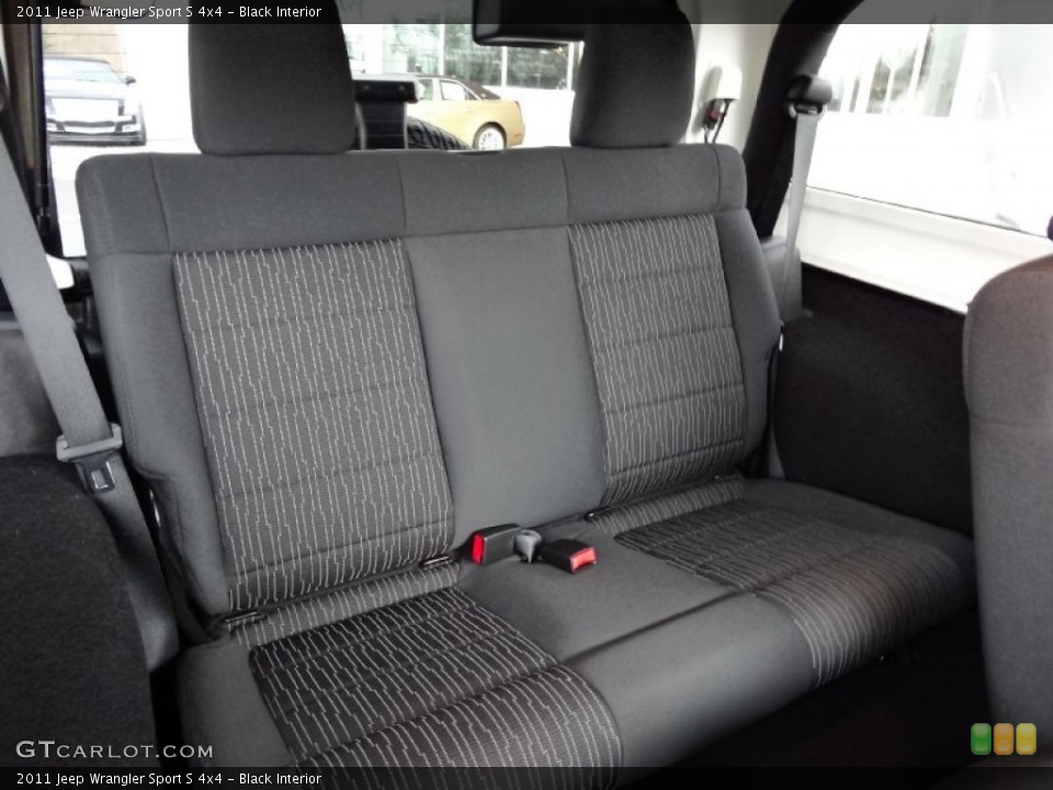 Black Interior Rear Seat for the 2011 Jeep Wrangler Sport S 4x4 #77773671