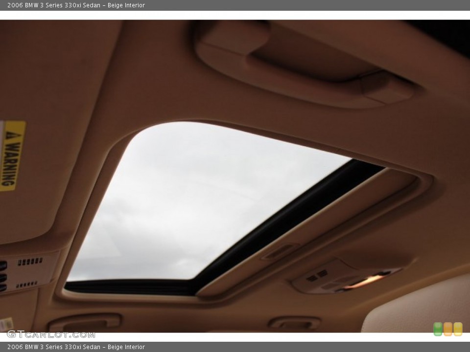 Beige Interior Sunroof for the 2006 BMW 3 Series 330xi Sedan #77773823