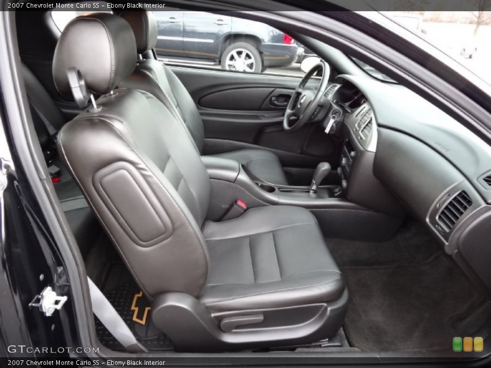 Ebony Black Interior Front Seat for the 2007 Chevrolet Monte Carlo SS #77774321