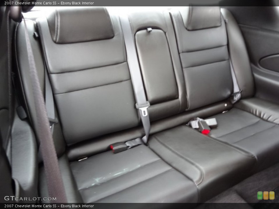 Ebony Black Interior Rear Seat for the 2007 Chevrolet Monte Carlo SS #77774372