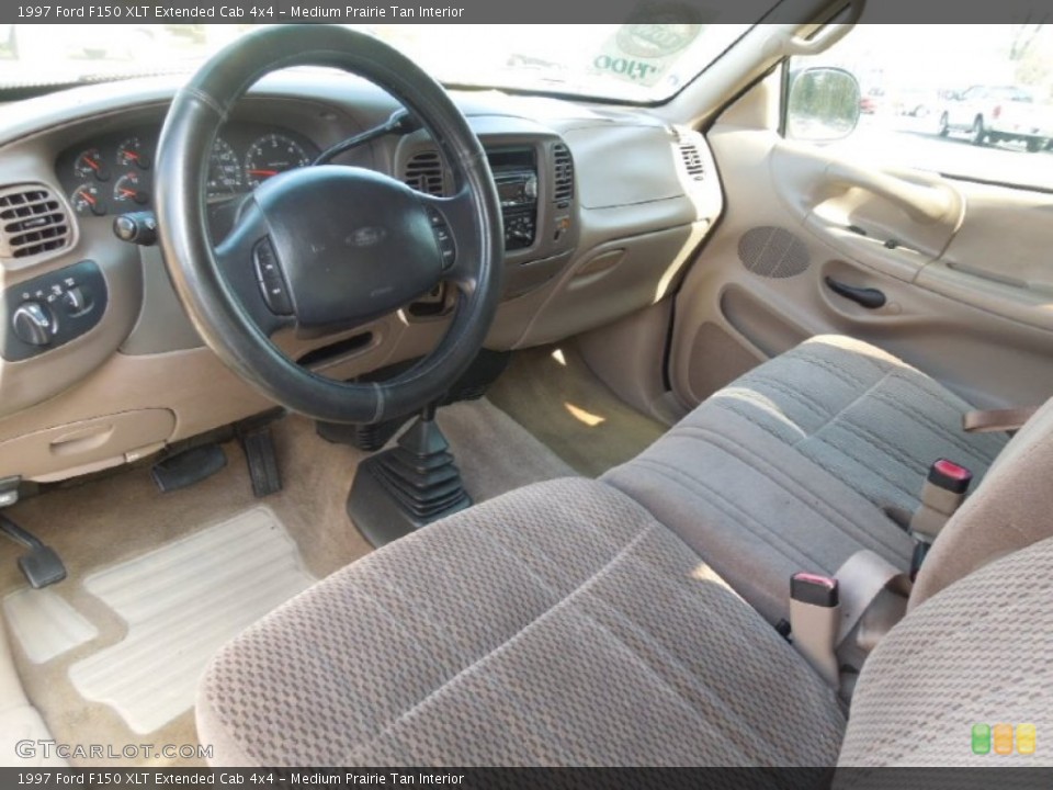 Medium Prairie Tan Interior Prime Interior for the 1997 Ford F150 XLT Extended Cab 4x4 #77775187