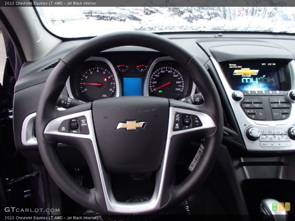 Jet Black Interior Steering Wheel for the 2013 Chevrolet Equinox LT AWD #77775614