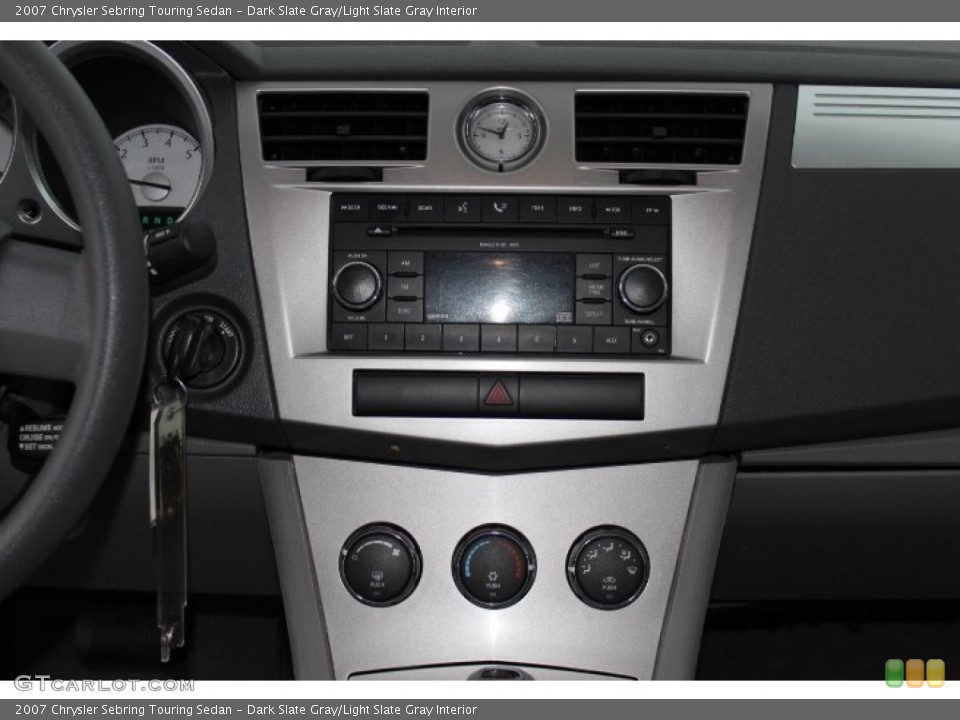 Dark Slate Gray/Light Slate Gray Interior Controls for the 2007 Chrysler Sebring Touring Sedan #77776628